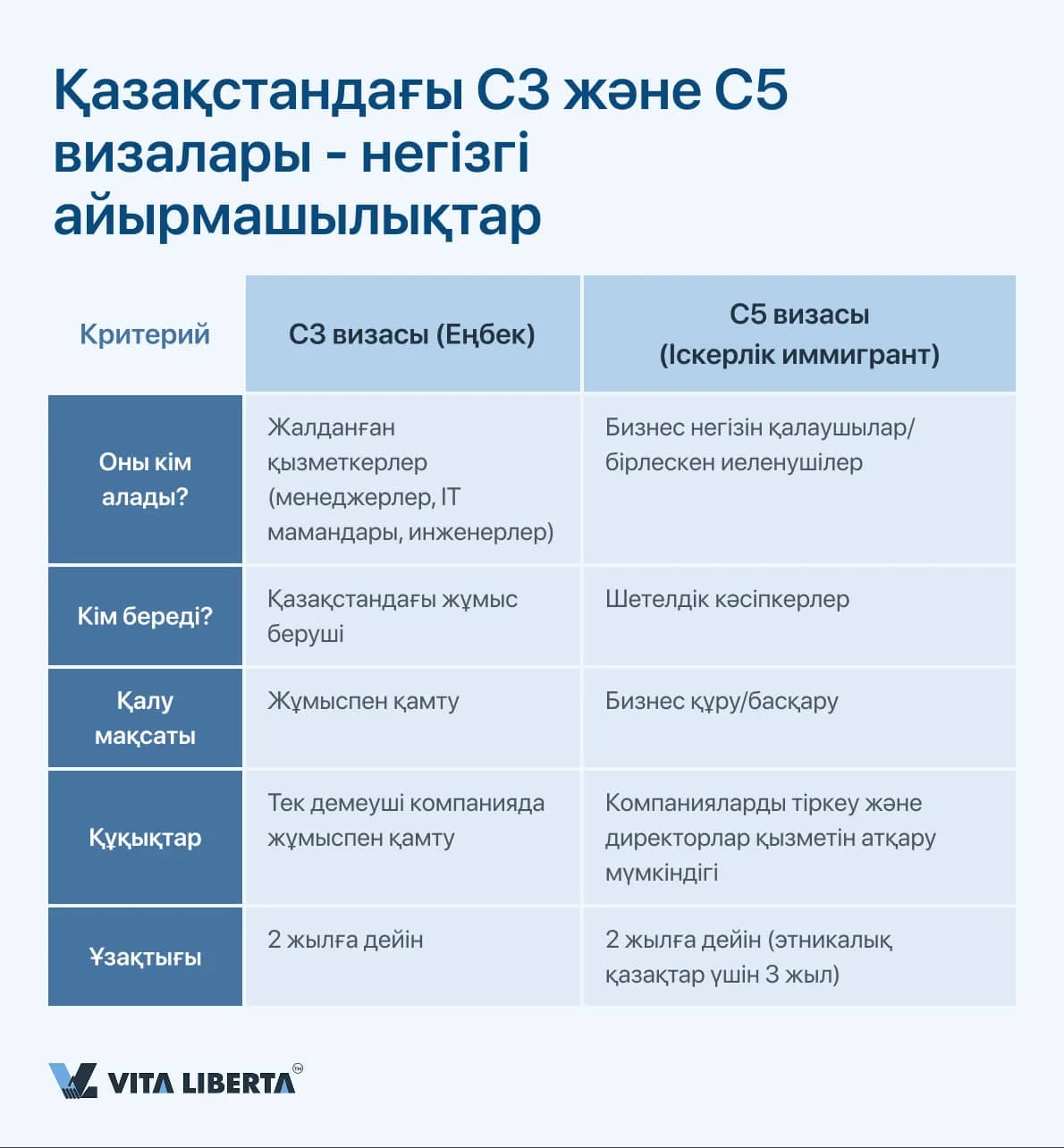 Қазақстандағы C3 және C5 визалары - негізгі айырмашылықтар
