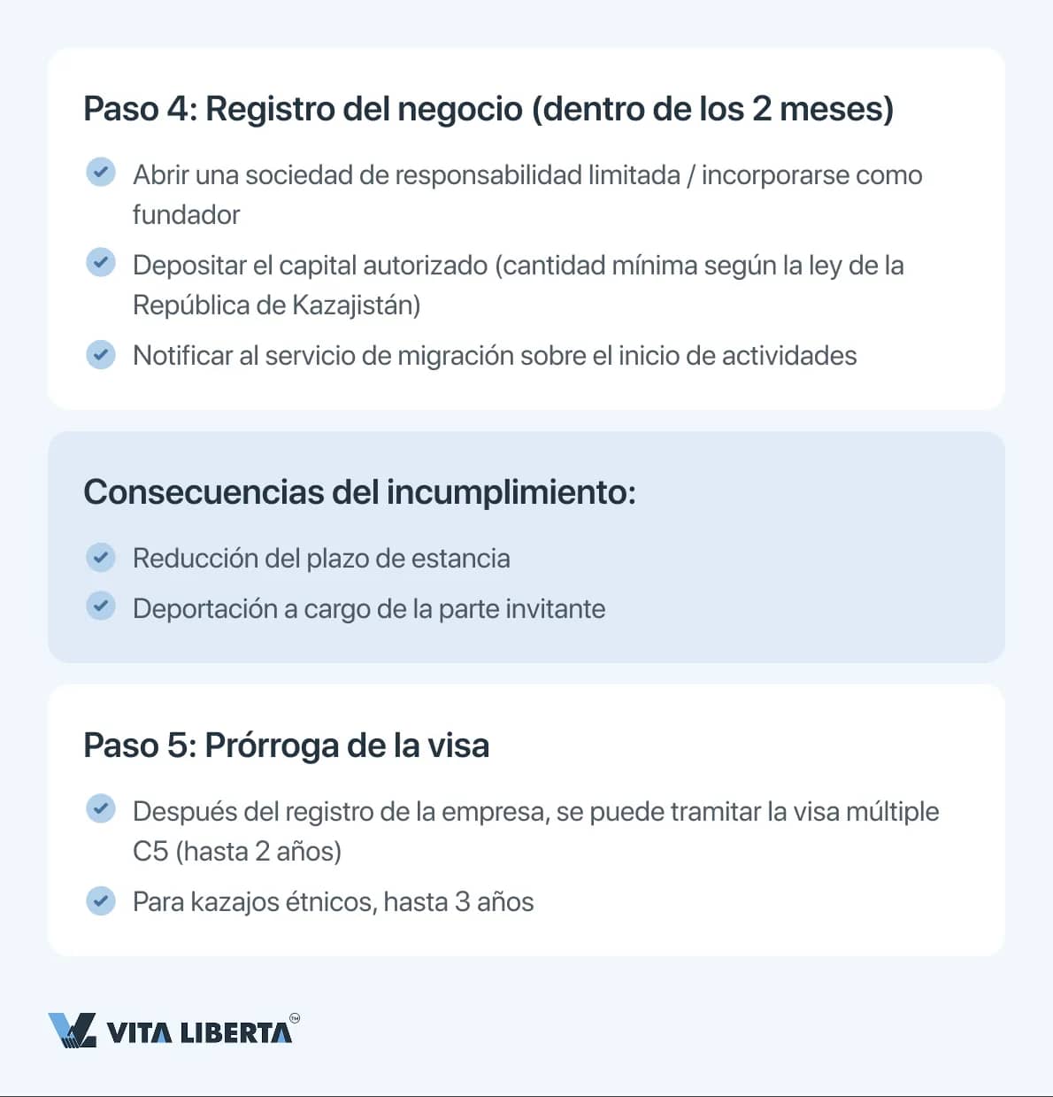 Procedimiento para obtener la primera visa C5 en Kazajistán