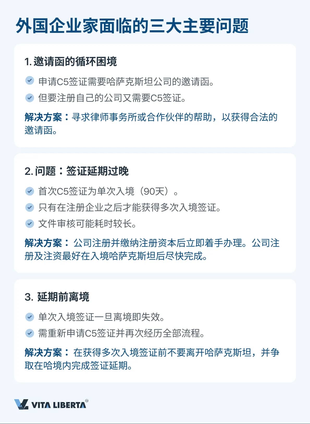 外国企业家面临的三大主要问题