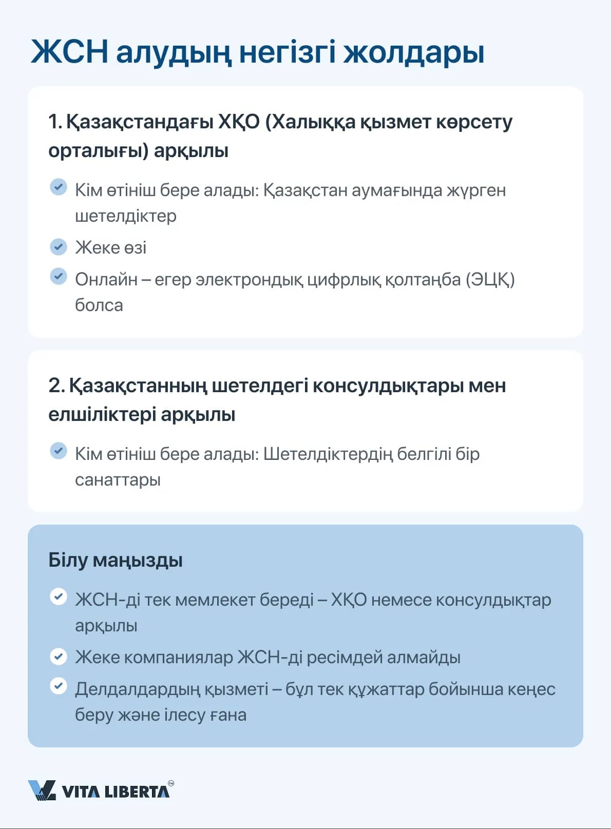 ЖСН алудың негізгі жолдары