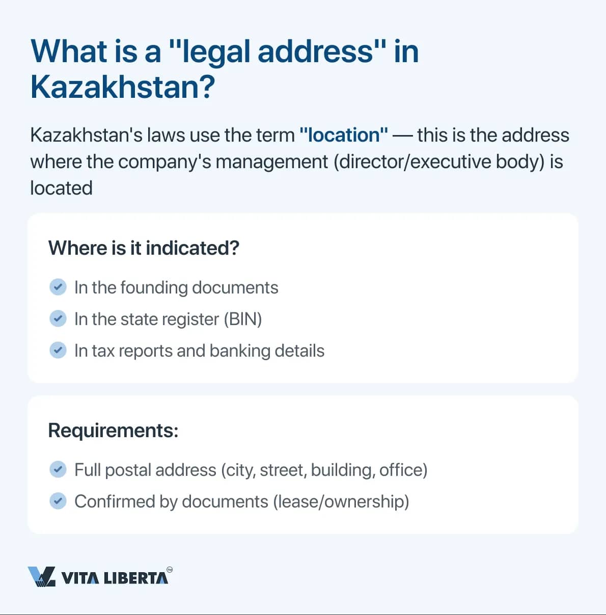 What is a _legal address_ in Kazakhstan