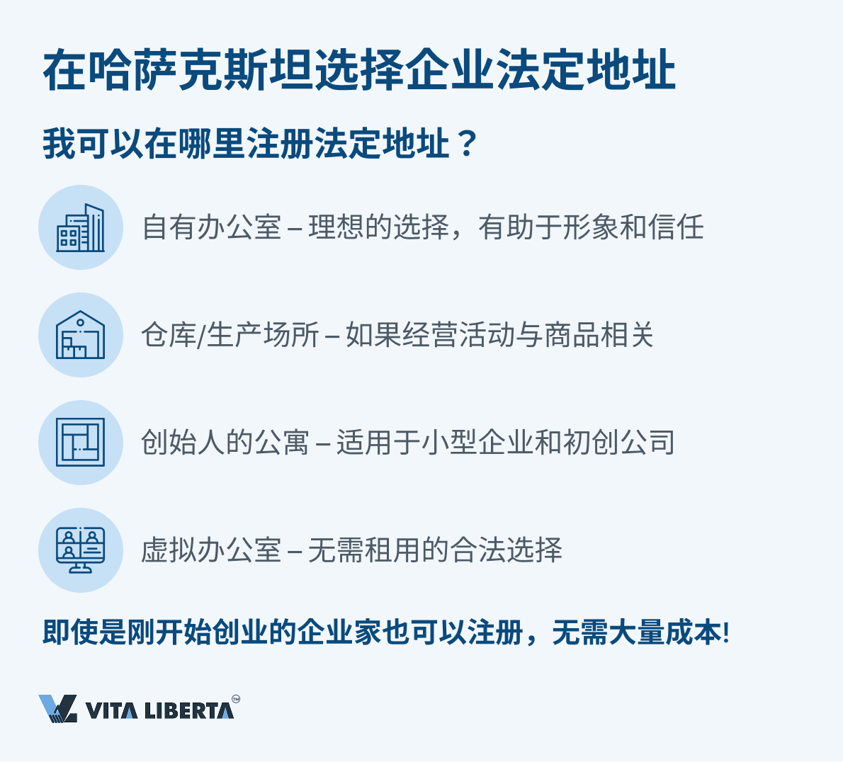 在哈萨克斯坦选择企业法定地址