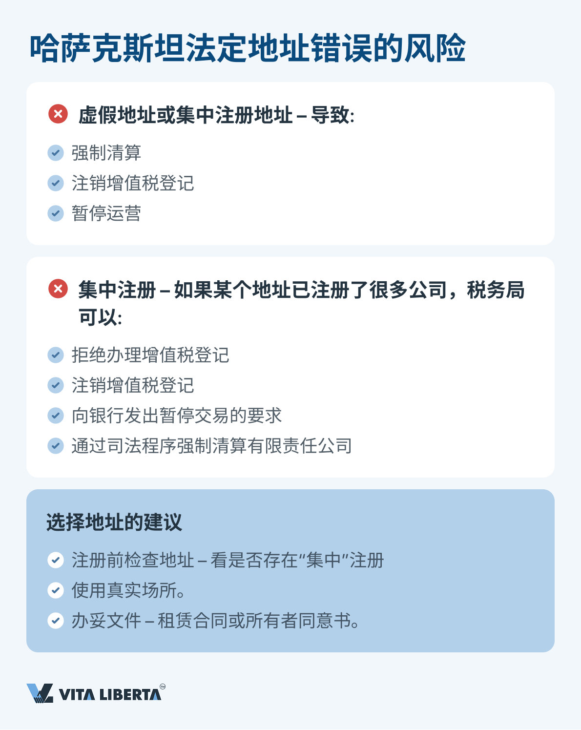 哈萨克斯坦法定地址错误的风险