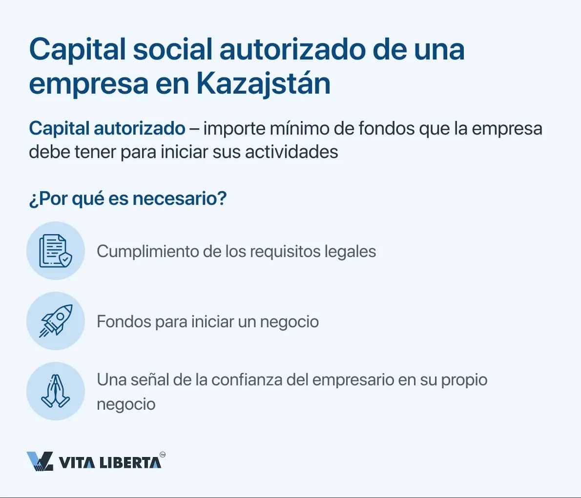 Capital social autorizado de una empresa en Kazajstán