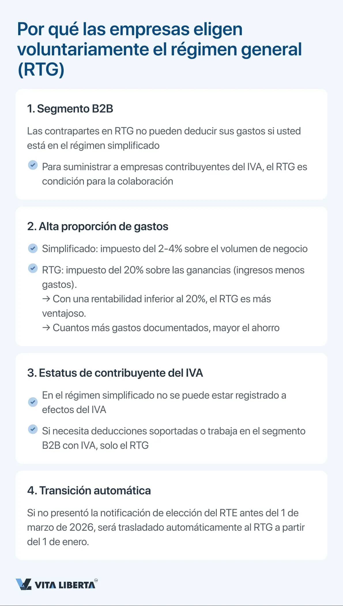 Por qué las empresas eligen voluntariamente el régimen general (RTG)