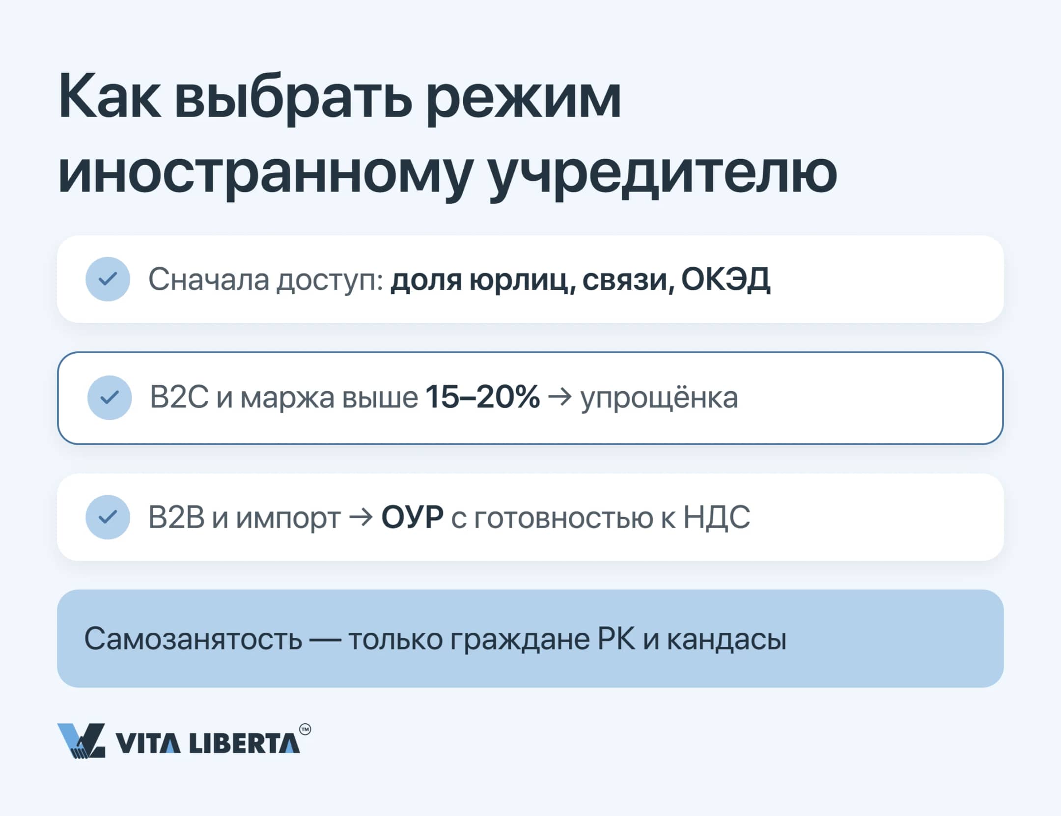 Шпаргалка: какой налоговый режим выбрать иностранцу в 2026 году по клиентам, марже и структуре владения